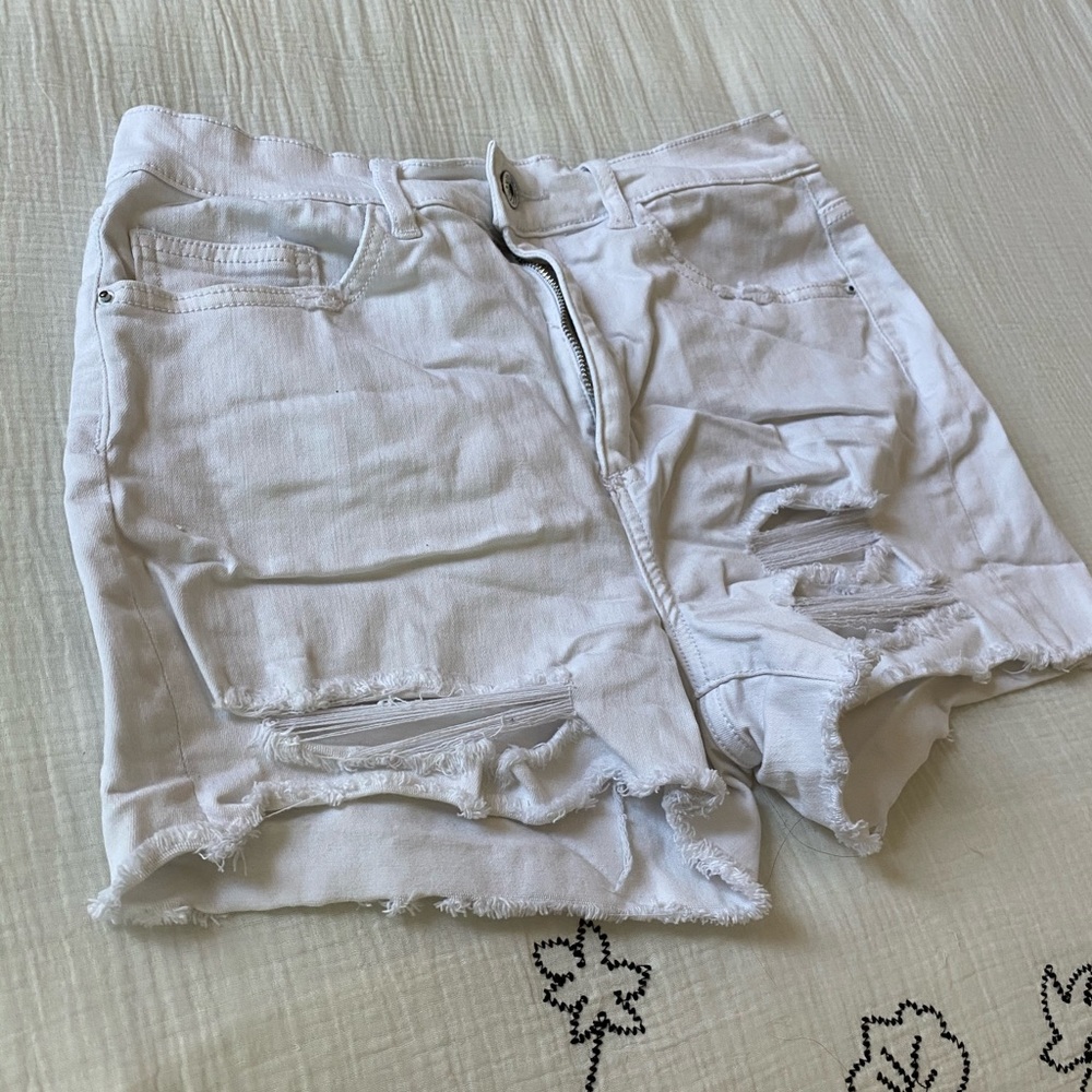 Sneak Peek White High Rise Shorts
